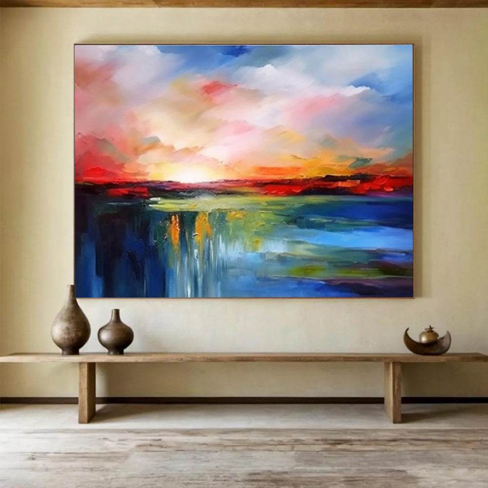 landscape evening abstract colorful design 2